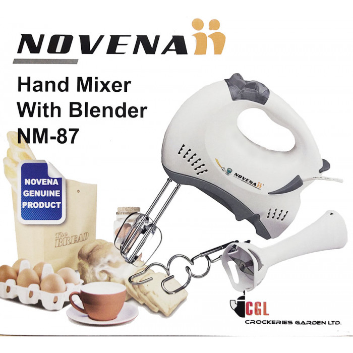 Novena Electric Egg Beater & Hand Mixer with Blender NM-87