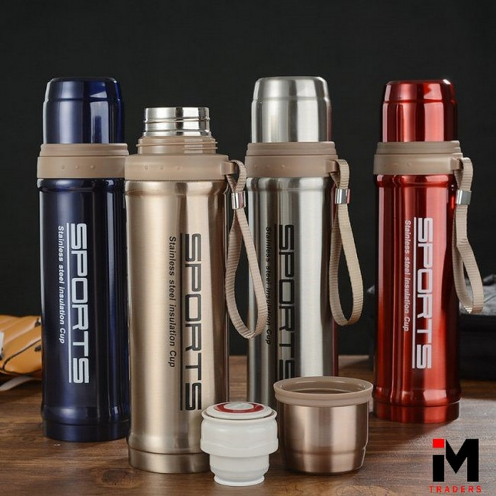 Hot And Cold Stainless Steel Vacuum Flask Water Bottle - Sports stainless steel cup (750 ML)