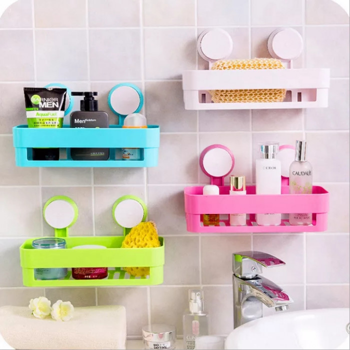 Plastic Bathroom Kitchen Corner Storage Rack Organizer Shower Shelf 1 pac