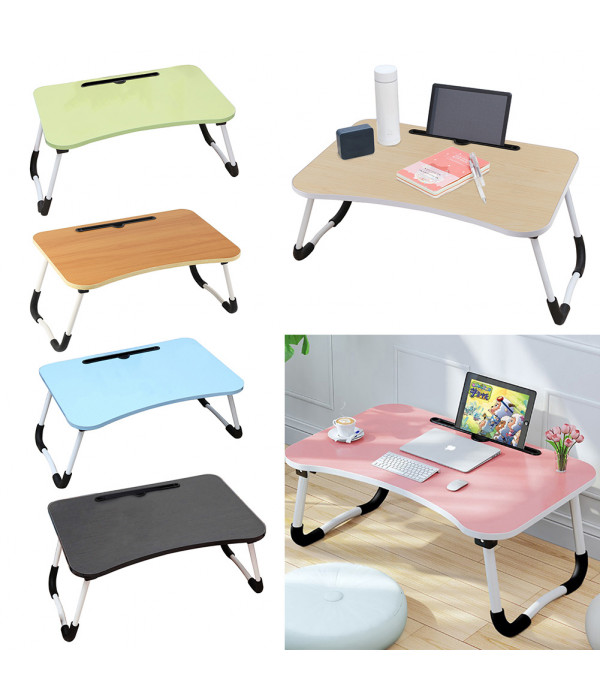 Laptop Table Desk Lazy Laptop Table Studying Table Writing Desk IPad Stand Holder Cup Holder