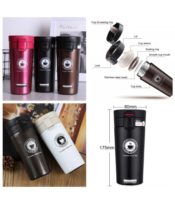 Stainless Steel Mug Thermos Vacuum Insulated Travel Tumbler Coffee Mug Cup 500ML