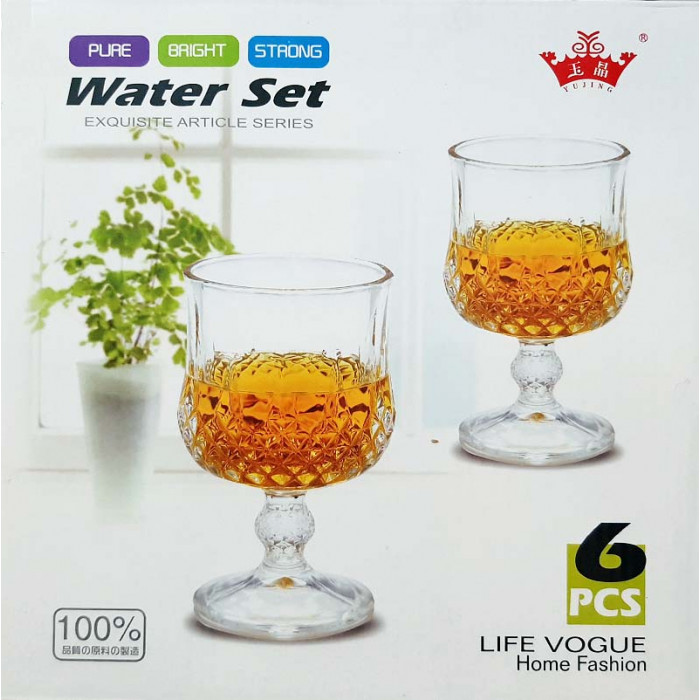 Yujing YJSK3203 6 Pieces Water Glass Set