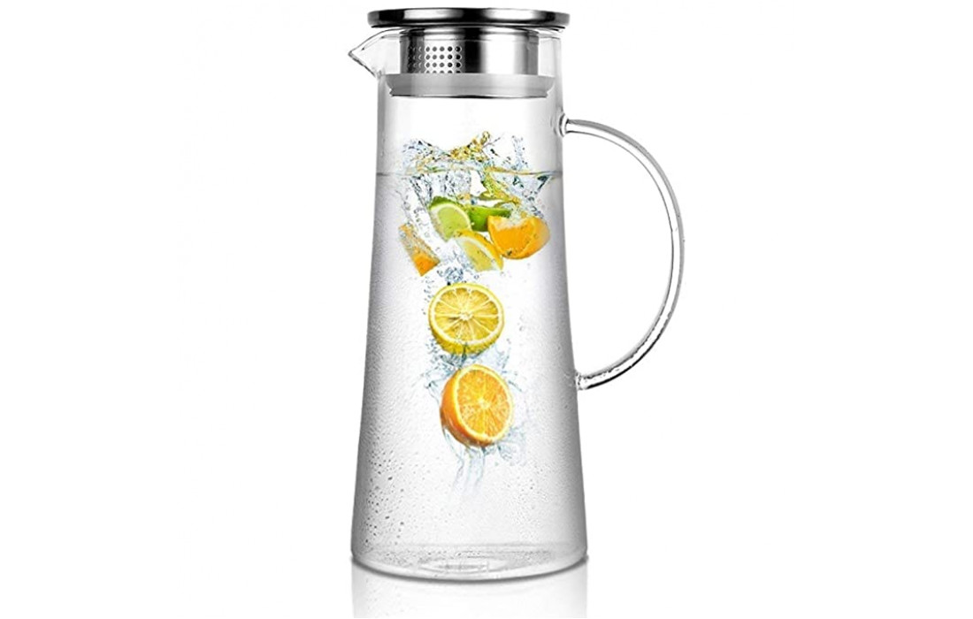 1.3 Liter Glass Pitcher with lid iced Tea Pitcher ...