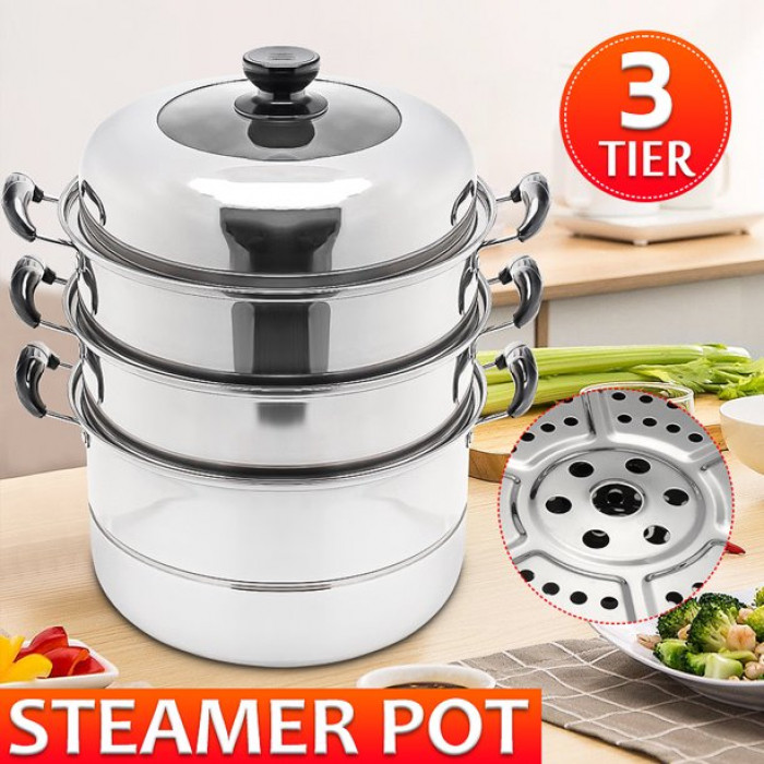 Three layers steamer Pot